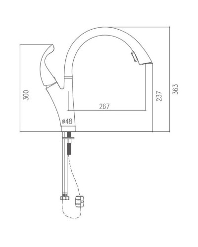 Смеситель для кухни Haiba HB70180-7