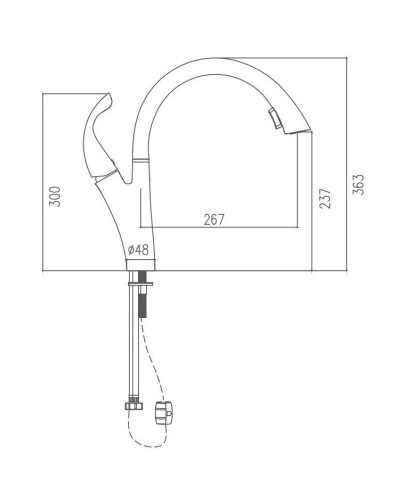 Смеситель для кухни Haiba HB70180-13