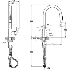 Смеситель для кухни VitrA Maestro A42145EXP