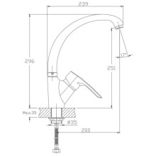 Смеситель для кухни Haiba HB4166-6