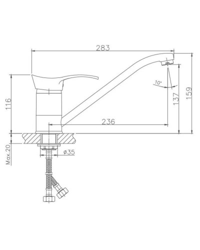 Смеситель для кухни Haiba HB4901-1