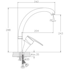 Смеситель для кухни Haiba HB4106