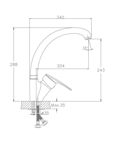 Смеситель для кухни Haiba HB4106