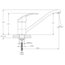 Смеситель для кухни Haiba HB4921-5