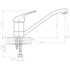 Смеситель для кухни Haiba HB4203-K