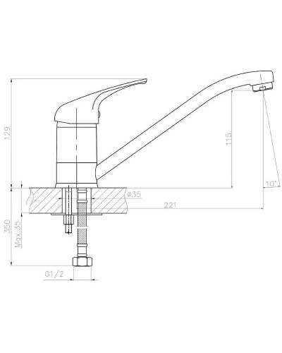 Смеситель для кухни Haiba HB4203-K