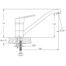 Смеситель для кухни Haiba HB4216-K