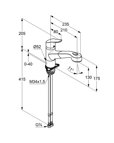 Смеситель для кухни Kludi Objekta 325810575 Хром