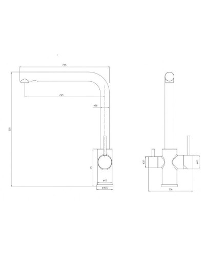Смеситель для кухни с подключением к фильтру Milacio Ultra MCU.553.AN