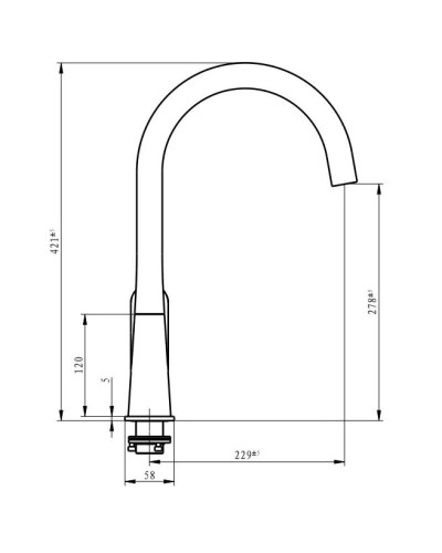 Смеситель для кухни Savol SK-H6004