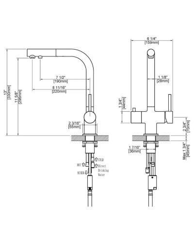 Смеситель для кухни с подключением к фильтру CoolStart Timo Saona 2356/18F