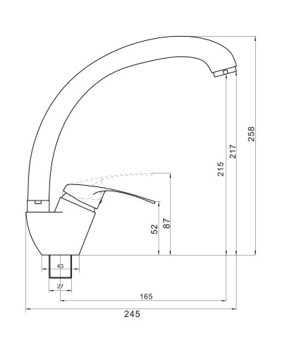 Смеситель для кухни Savol S-T4101