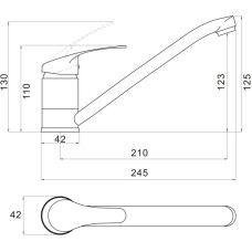 Смеситель для кухни Savol S-T4901-1