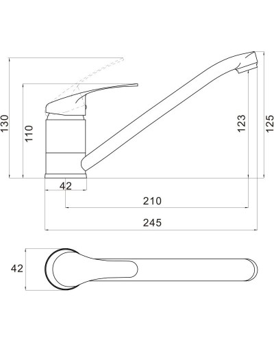 Смеситель для кухни Savol S-T4901-1