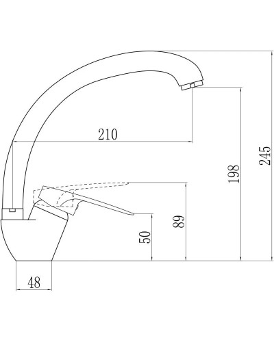 Смеситель для кухни Savol S-T4104-1