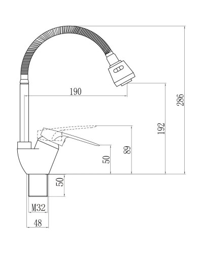 Смеситель для кухни Savol S-T4304