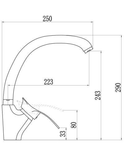 Смеситель для кухни Savol S-T4106-1