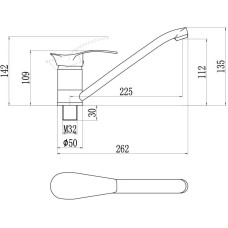 Смеситель для кухни Savol S-T4906