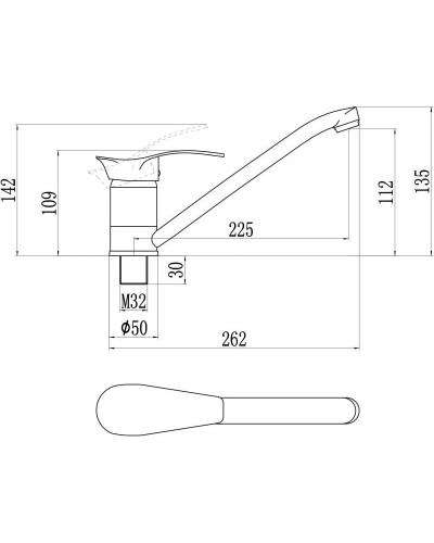 Смеситель для кухни Savol S-T4906