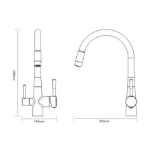 Смеситель для кухни с подключением к фильтру Savol S-L1806-01