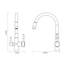 Смеситель для кухни с подключением к фильтру Savol S-L1806C-01