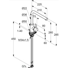 Смеситель для кухни Kludi L-ine S 408033975
