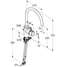 Смеситель для кухни Kludi Bingo Star 428033978