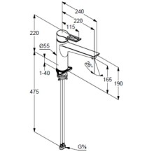 Смеситель для кухни Kludi Mix 329040562