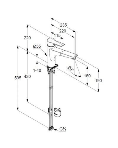 Смеситель для кухни Kludi Mix 329430575