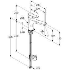 Смеситель для кухни Kludi Mix 329440575