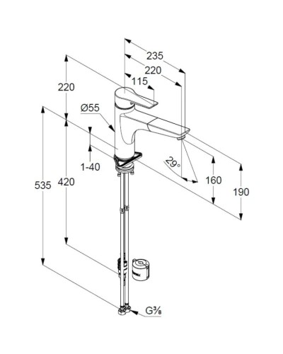 Смеситель для кухни Kludi Mix 329440575