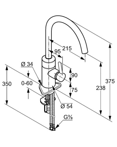 Смеситель для кухни электронный Kludi E-GO 422106675