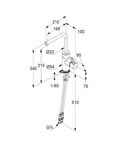 Смеситель для кухни электронный Kludi E-GO 422206675