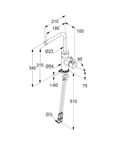 Смеситель для кухни электронный Kludi E-GO 422300575
