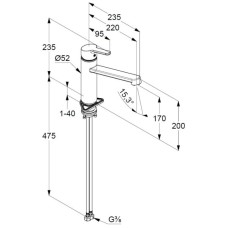 Смеситель для кухни Kludi M2 595740575
