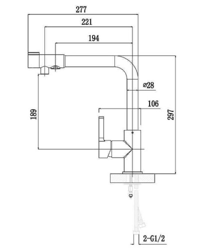 Смеситель для кухни Timo Hette 1026/00F Хром