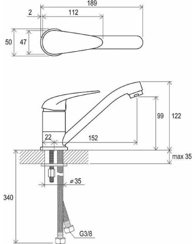 Смеситель для кухни Ravak Suzan SN 015.00 X070009 Хром