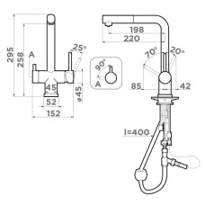 Смеситель для кухни с подключением к фильтру Omoikiri Takamatsu-S-GB графит 4994358