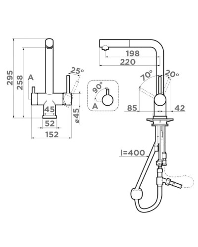 Смеситель для кухни с подключением к фильтру Omoikiri Takamatsu-S-PW белый матовый 4994357