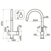 Смеситель для кухни с подключением к фильтру Omoikiri Yamada-GB графит 4994361
