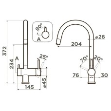 Смеситель для кухни с подключением к фильтру Omoikiri Yamada-GB графит 4994361
