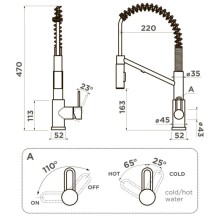 Смеситель для кухни с подключением к фильтру Omoikiri Mikawa 2 Plus-SB-LG светлое золото 4994453