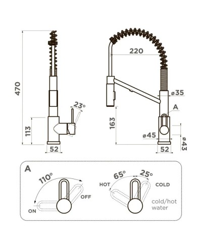 Смеситель для кухни с подключением к фильтру Omoikiri Mikawa 2 Plus-SB-LG светлое золото 4994453