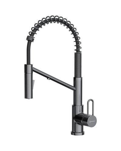 Смеситель для кухни с подключением к фильтру Omoikiri Mikawa 2 Plus-SB-GM вороненая сталь 4994454