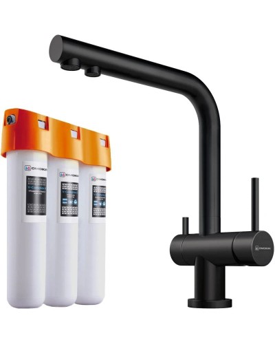 Смеситель для кухни с фильтром Omoikiri Nagano-GB + Pure drop Lite графит 4284.8028