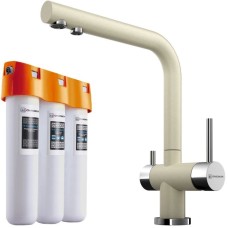 Смеситель для кухни с фильтром Omoikiri Nagano-BE + Pure drop Lite ваниль 4044.8028