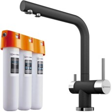 Смеситель для кухни с фильтром Omoikiri Nagano-BL + Pure drop Lite черный 4047.8028