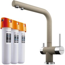 Смеситель для кухни с фильтром Omoikiri Nagano-CA + Pure drop Lite карамель 4217.8028