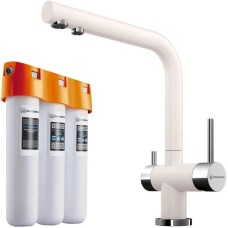 Смеситель для кухни с фильтром Omoikiri Nagano-PA + Pure drop Lite пастила 4216.8028