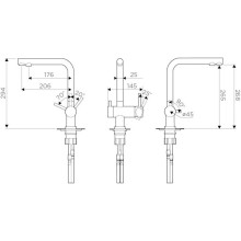 Смеситель для кухни с фильтром Omoikiri Nagano-WH + Pure drop Lite белый 4054.8028